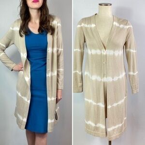 Pure J Jill Duster Length Tie Dye Cardigan Size Small